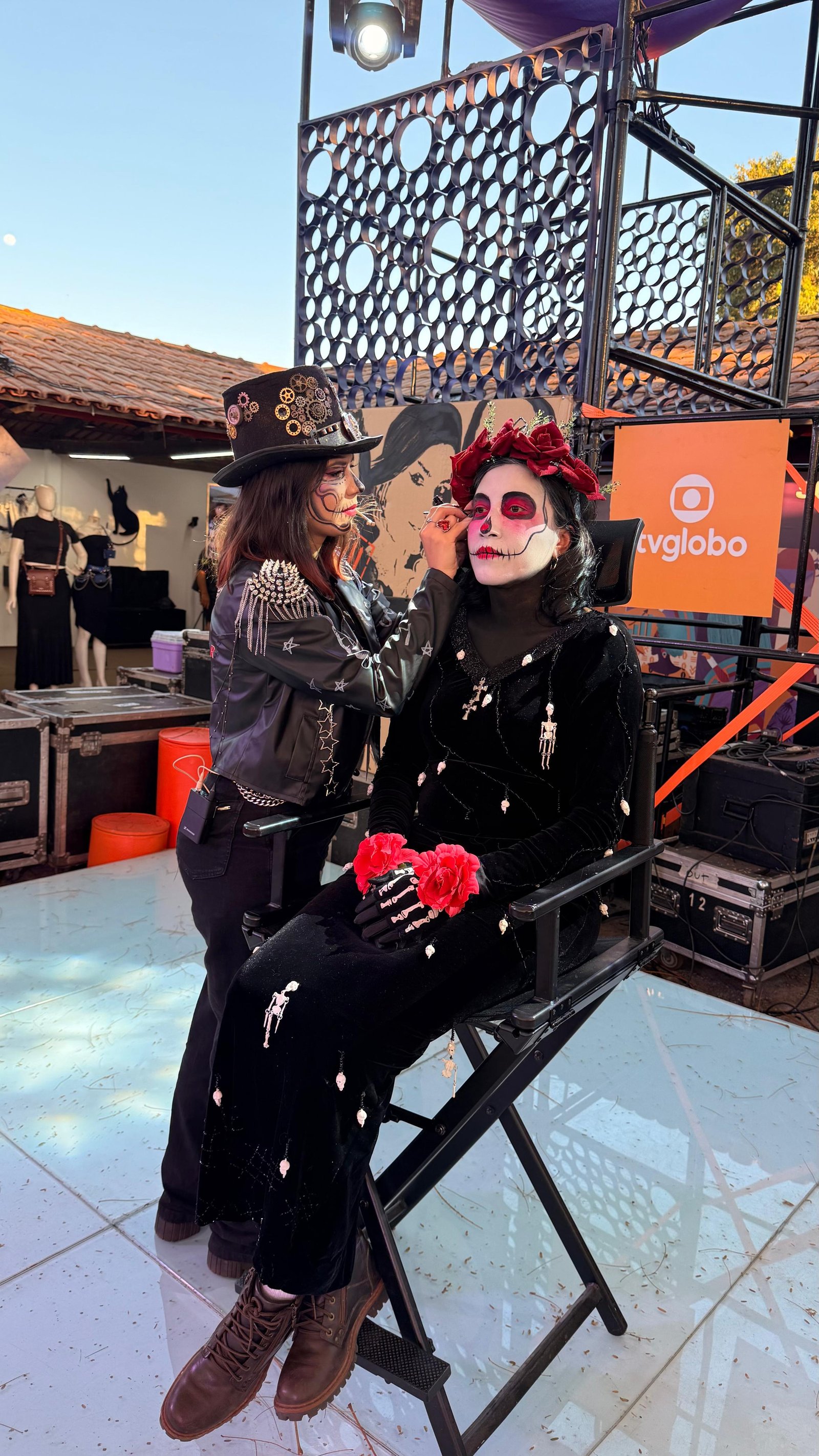 Momento da participação da Arte de Maquiar no Capital Moto Week